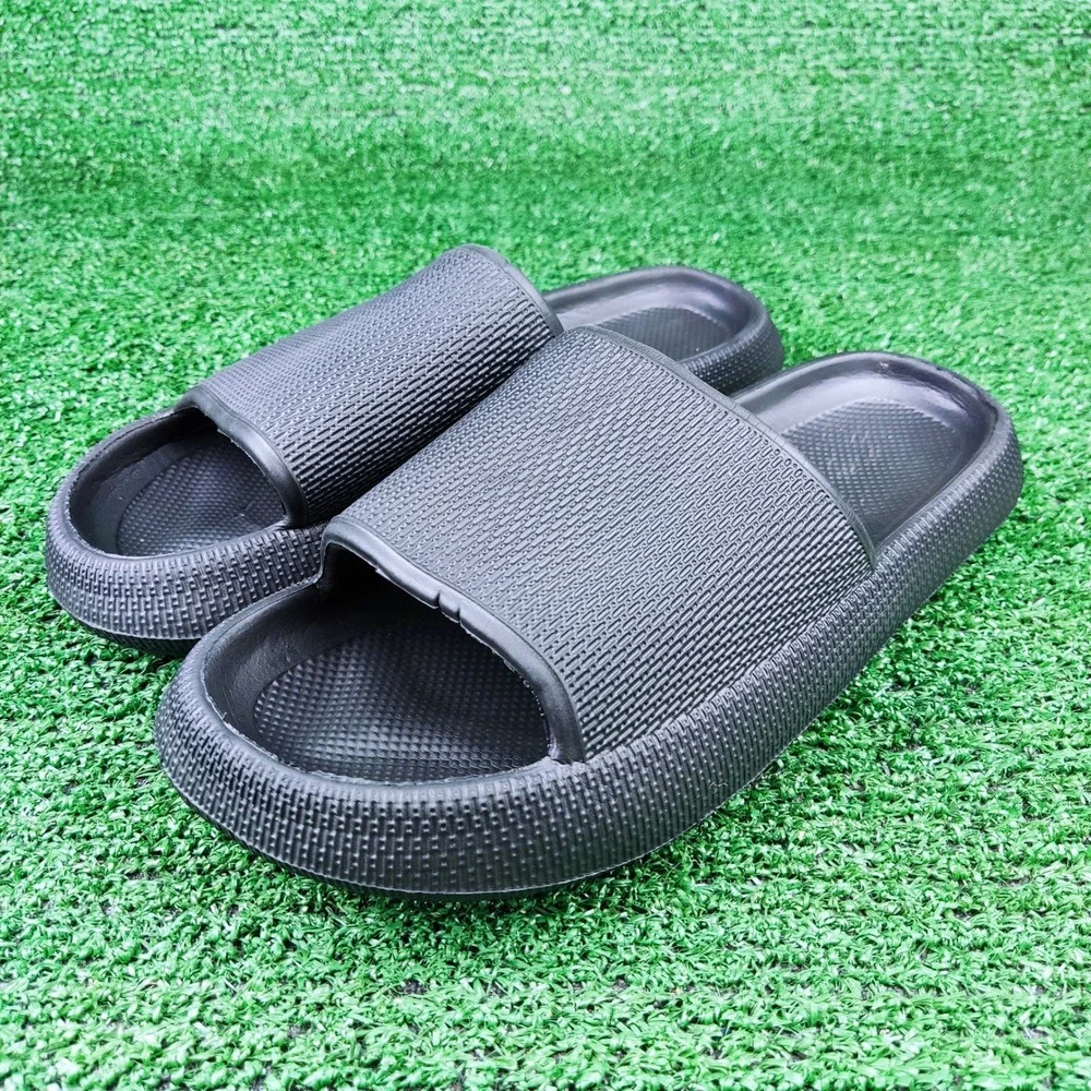 Unbranded Slides Unisex M 7/8 Black Cloud Sandals Platform Lightweight Comfort